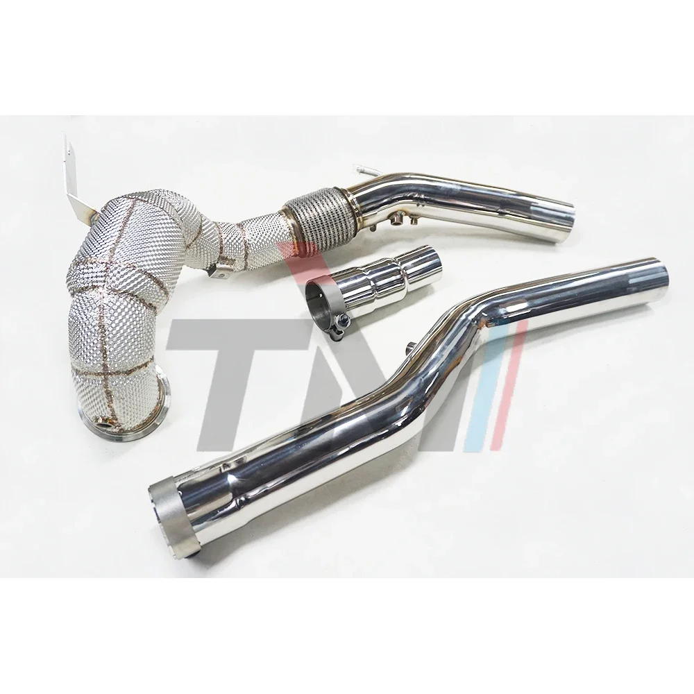 TM performance GOLF MK8 R 2.0T 2020+ with heat shield downpipe