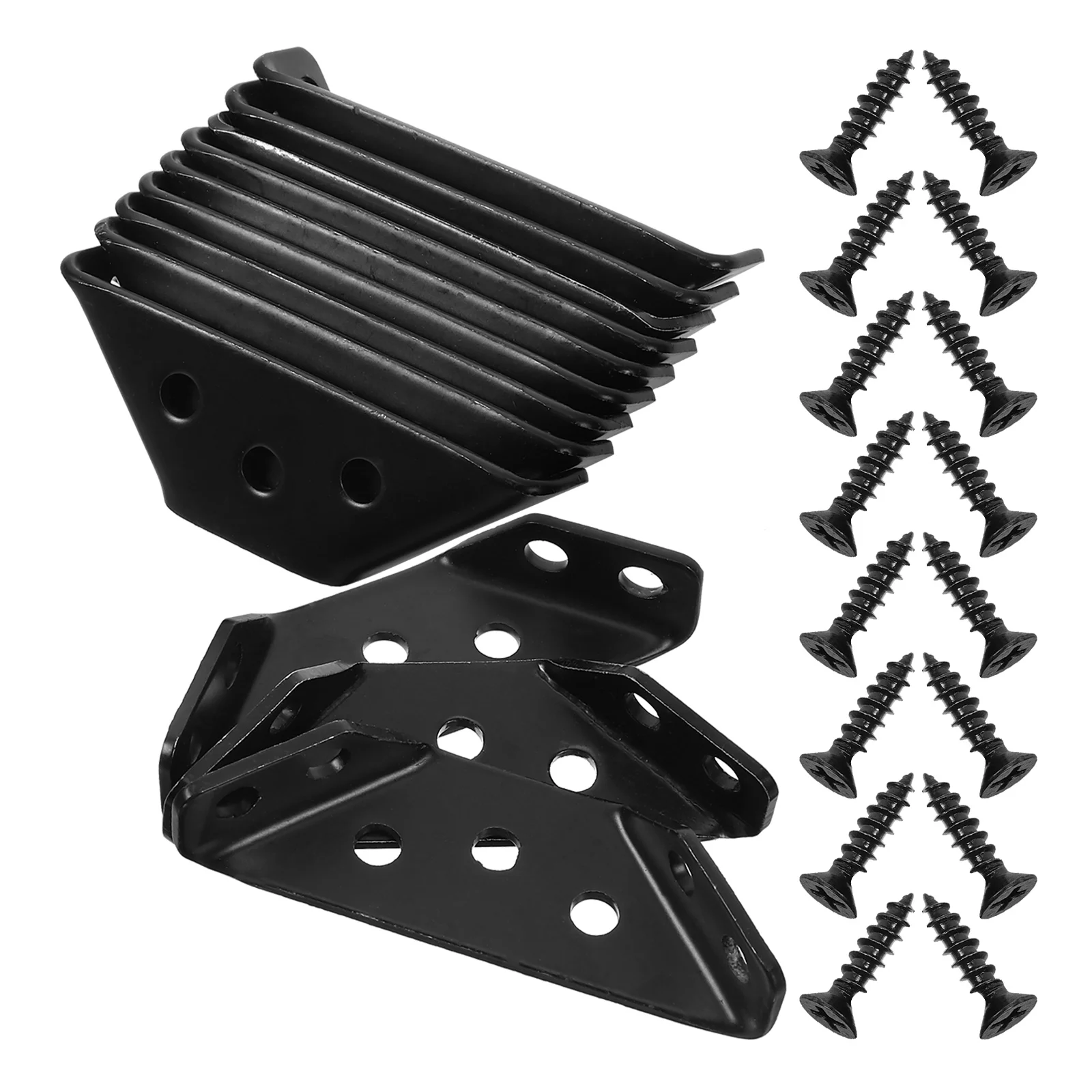 

12 Sets Multifunctional Corner Brackets Stainless Steel Shelf Support Furniture Cabinet Angle Hardware With Screws
