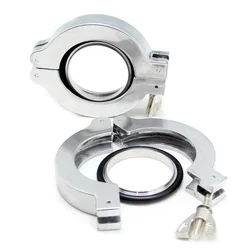 Aluminum Alloy Three-Clamp Vacuum Hinge Wing Nut ClampThree-ClampConnection With SS304 Centering Bracket And FPM O-Ring