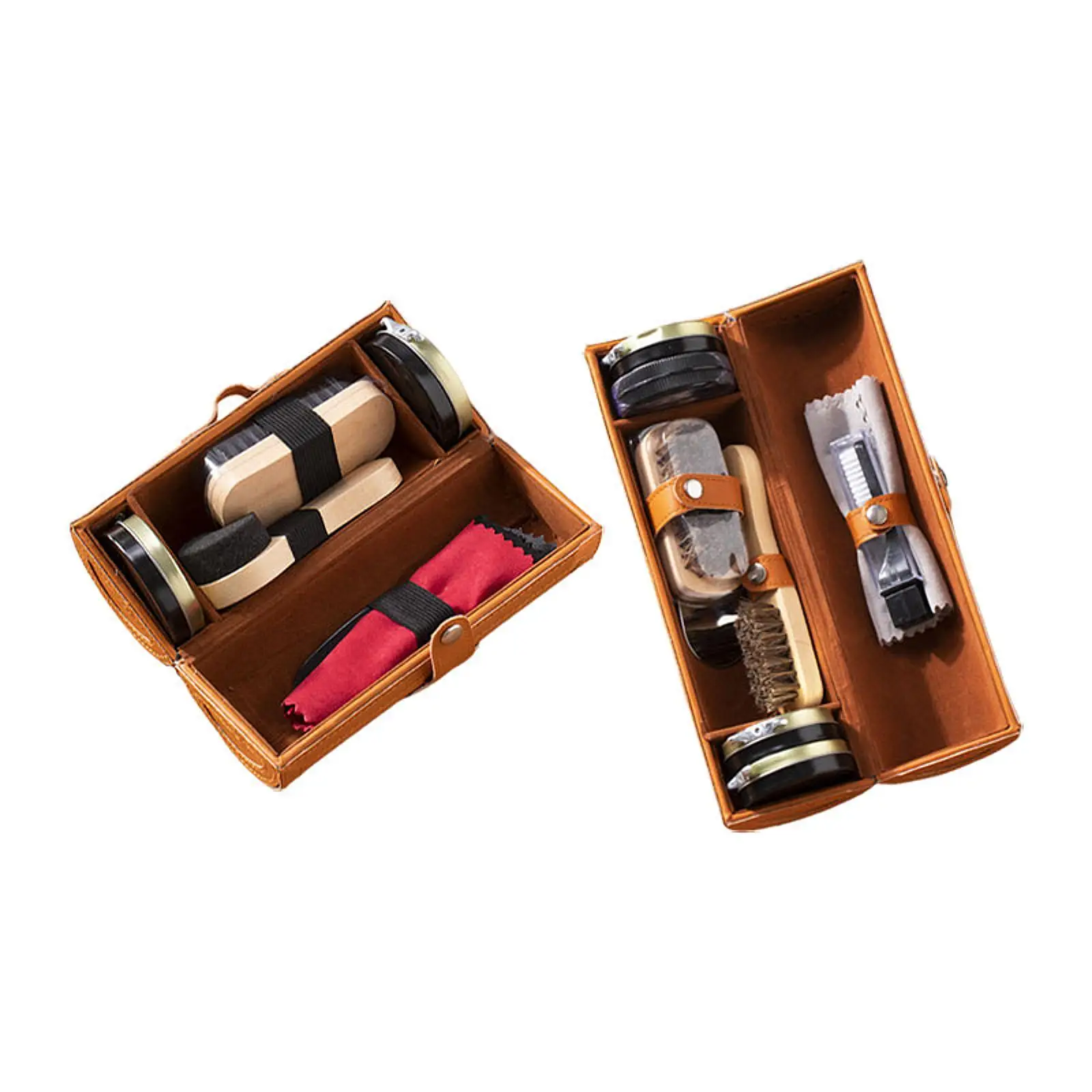 Portable Leather Shoe Care Cleaner Kit Shoe Shine Box with Brushes and Polishes for Men’s Boots Home or Travel Use Portable Leather Shoe Care Cleaner Kit Shoe Shine Box with Brushes and Polishes for Men’s Boots Home or Travel Use