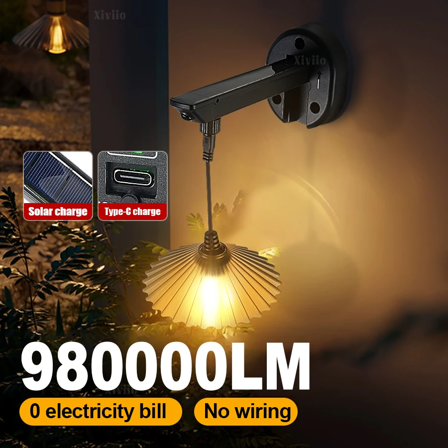 

Новейший светодиодный солнечный настенный светильник 980000LM, уличный солнечный фонарь с датчиком движения, декоративное уличное освещение для сада, двора, ворот и дорожек