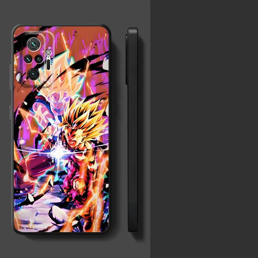 Custodia morbida nera per telefono per Xiaomi Redmi Note 12s 13 14 Pro Plus 10S 9 10 11 12 Pro 9S 7 8 11s Dragon Ball Passion Goku