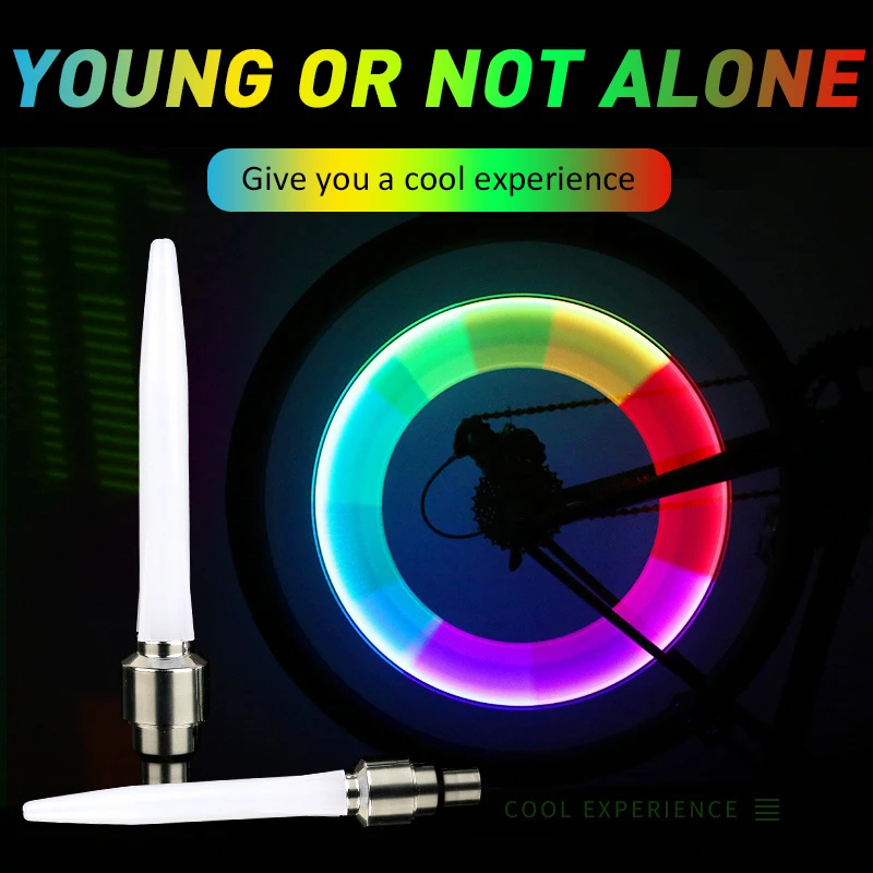 10PCS Light Wheel Tire Valve Bike Flash Light Mountain Bike Cycling Wheel Spoke LED Light Neon Lamp Bike Accessories