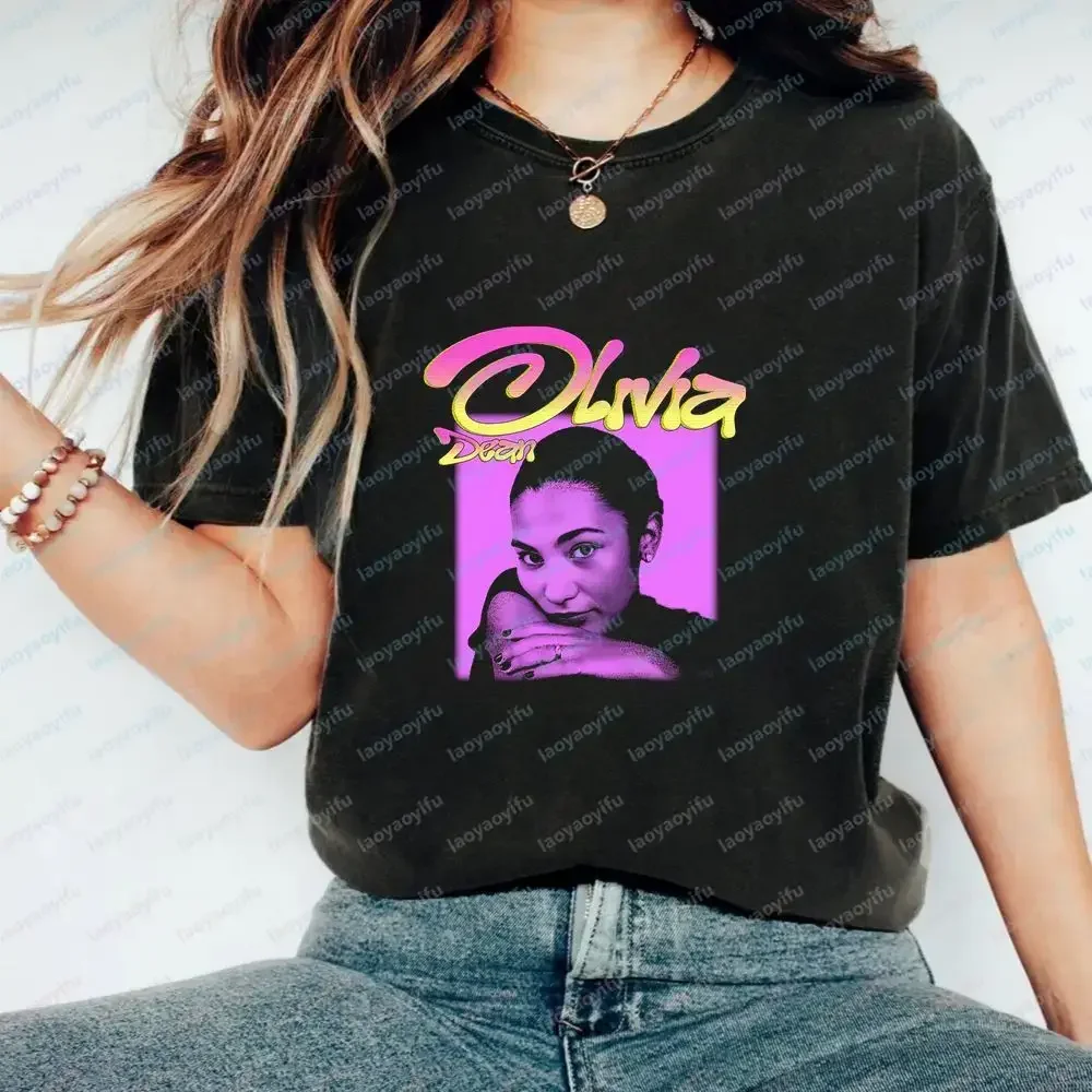 Olivia Dean Pop Music Summer Casual Trendy Multi-Purpose Short-Sleeved T-Shirt for Both Men and Women with Round Neck Design