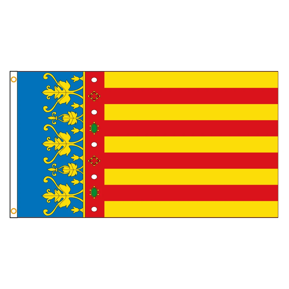 3Jflag 3x5ft 90X150cm spagna spagnolo Senyera coronada bandiera di Valencia