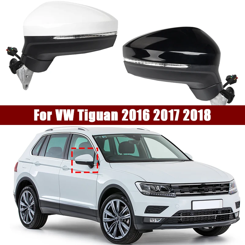 

Car Side Mirror Assembly For VW Tiguan L 2016 2017 2018 6/9/13Pin Auto Electric adjustment Power Heated Fold Turn Signal
