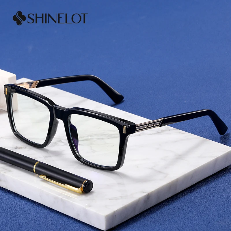 93517 Men Rectangle Eyeglasses Frame Prescription Science Geek Eye Protection Optical Glasses Youth Male Students Eyewear view 3