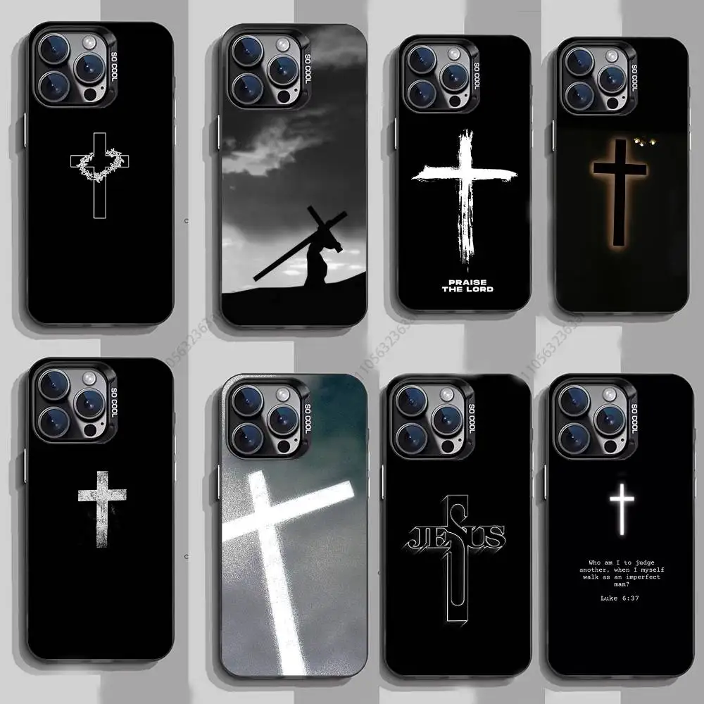 

Bible Jesus Christian Cross Phone Case for iPhone 15 16 Pro Max Air SE 11 13 Pro 14 Plus 12 11Pro 15Pro Max 16e Cover