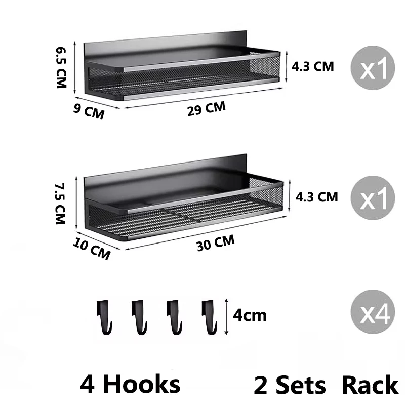 Metalen magnetische kruidenopbergrek voor koelkastoven Magnetische koelkastplank voor doe-het-zelf keuken Kruidenorganizer Magnetische plank - afbeelding 1