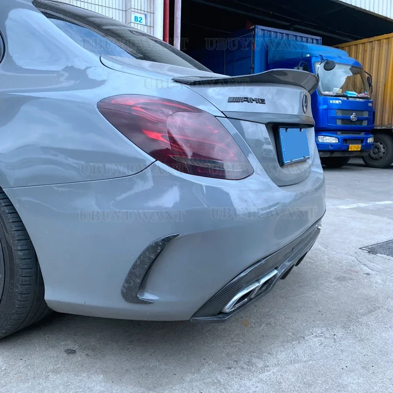 PSM Style For Benz C Class Sedan 4-Door W205 C63 AM G C180 C200 C260 C300 Spoiler 2014 To 2019 High Quality ABS Spoiler