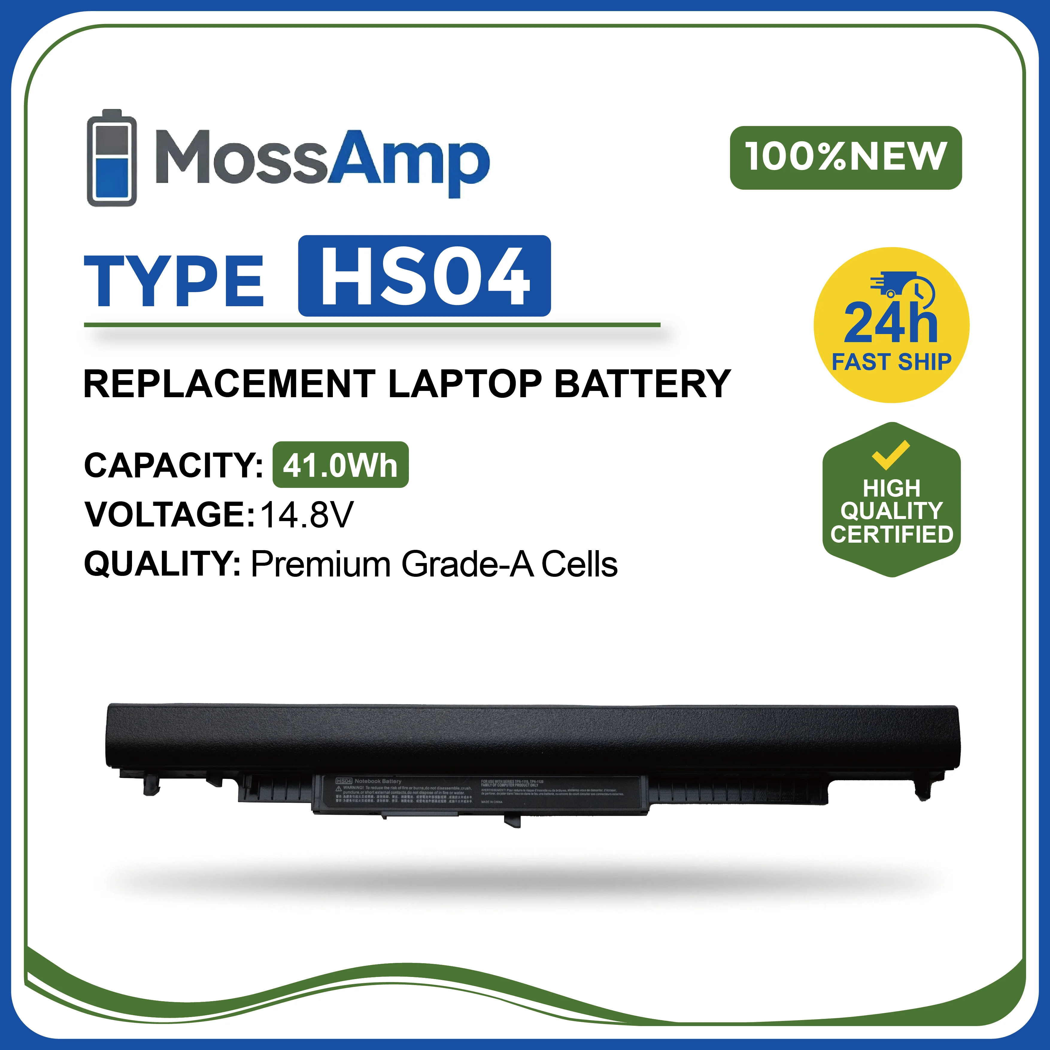 

MossAmp HS04/HS03 for HP Pavilion 14/15/17 240 245 250 255 G4 TPN-C125 fits HSTNN-DB7I HSTNN-LB6V HSTNN-PB6S HSTNN-PB6V