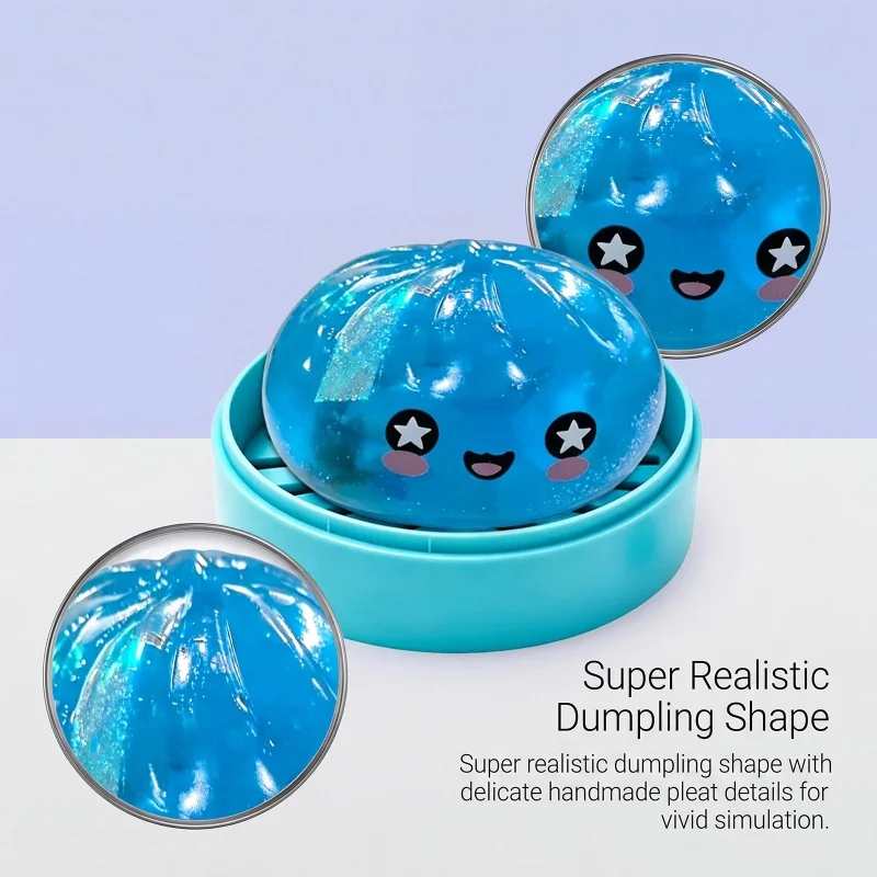 Ocean Series Shark Shiny Dumplings Soft Slow Elastic Pressure Ball Sensory Squeeze Toys Realistic Mantou Squid For Decompression