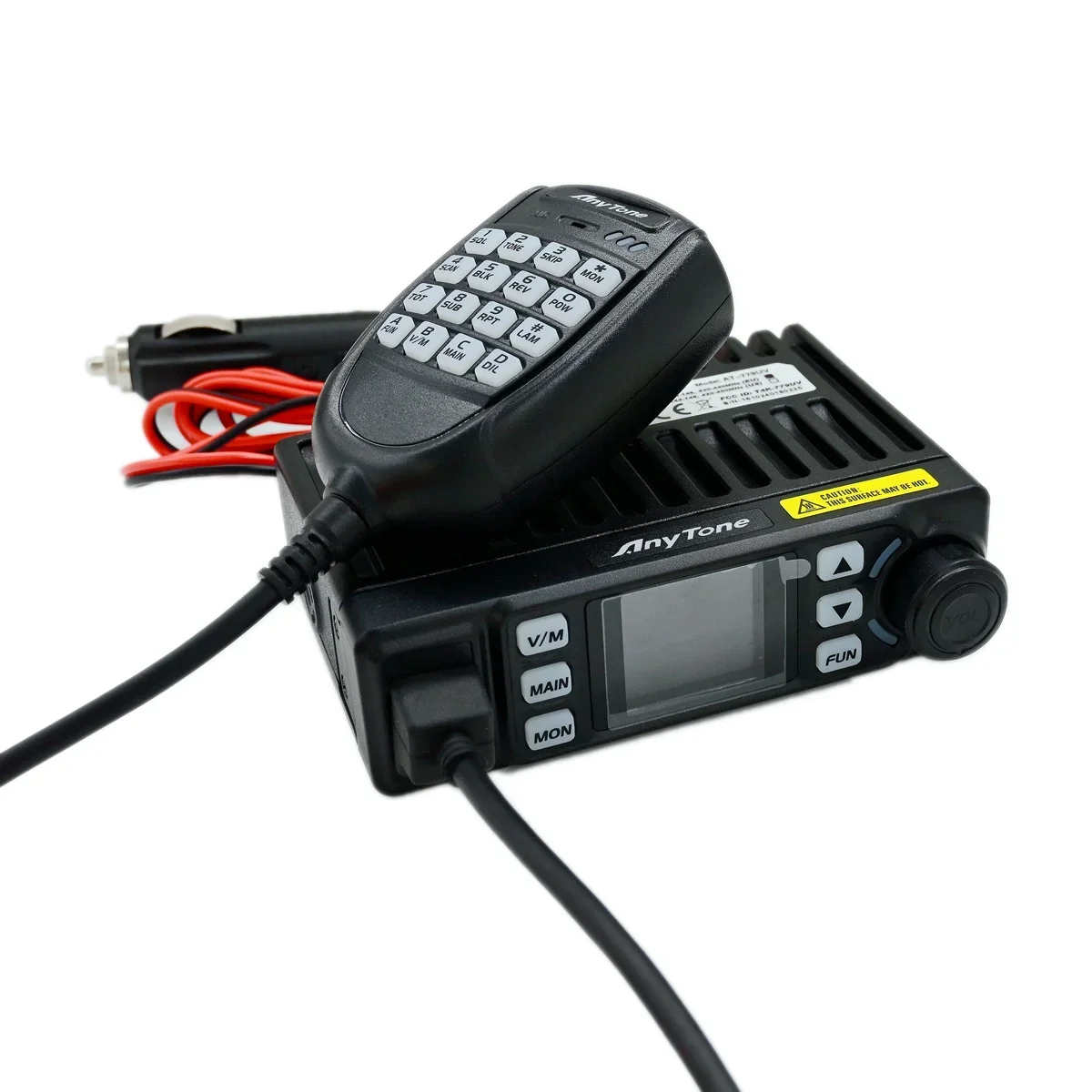 Anytone AT-779UV mini rádio móvel bandas duplas 144-148/420-450mhz teclado microfone scrambler carro condução comunicação sem fio