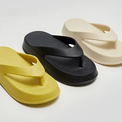 2024 Women Summer Shoes Outdoor Slippers EVA Rubber Platform Beach Slides with Thick Cushion Non-slip Indoor Home Furnishings