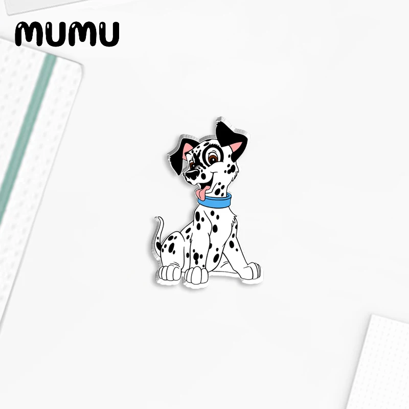 2024 New 101 Dalmatians Dogs Lapel Pin Puppy Acrylic Brooches Handmade Epoxy Jewelry Shirt Bag Badge