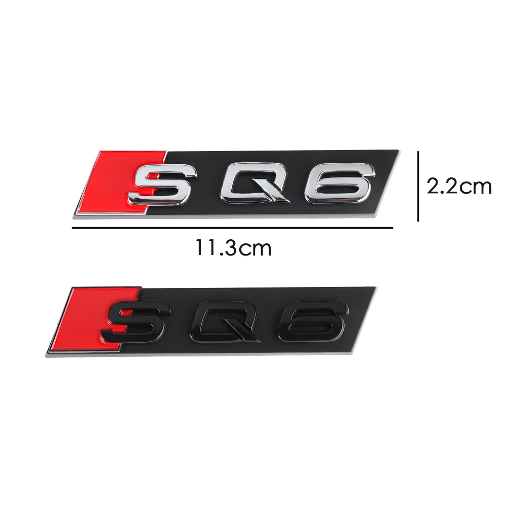 3D ABS Chrom Schwarz Logo Kühlergrill-Emblem Auto Frontgrill-Abzeichen Deko-Zubehör für Audi SQ3 SQ4 SQ5 SQ6 SQ7 RSQ3 RSQ4 RSQ5 RSQ6 – Detail 5
