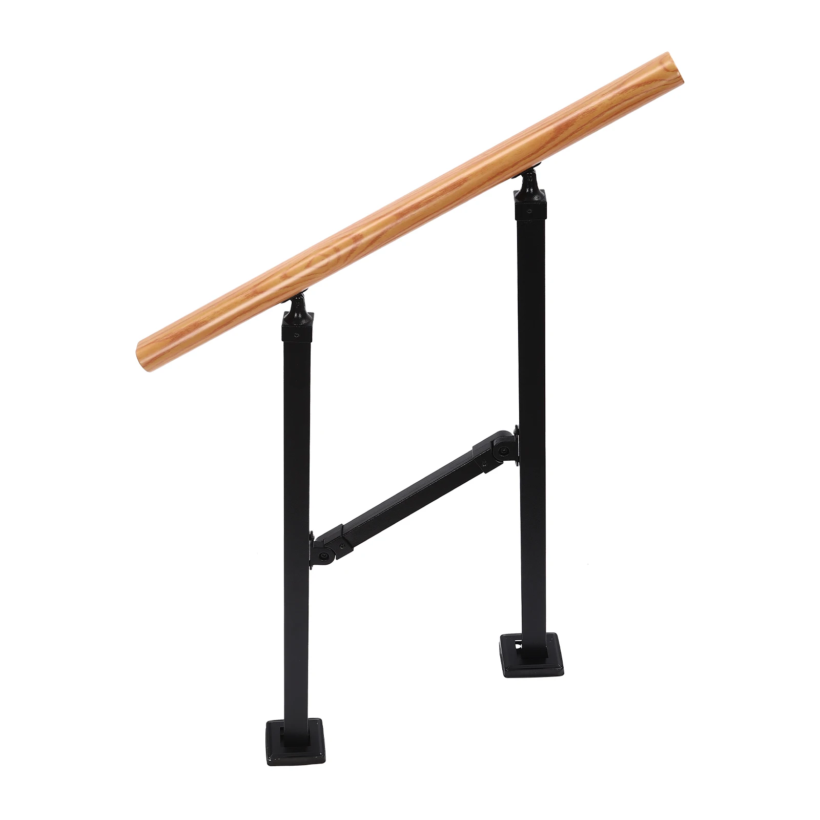 2-Step Stepladder Handrails Staircase Handrai Adjustable Angle 0-50° For Outdoor 600lbs Load-bearing