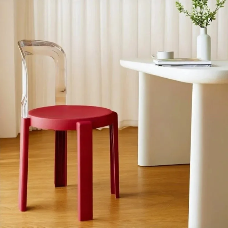 

Commercial Plastic Chair Mid-Century Modern Stackable Dining Chair with Ergonomic Backrest for Cafe Meeting Furniture Muebles