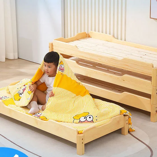 

Custom Kindergarten Nap Bed Solid Wood Laminated Beds Children's Beds Primary School Baby Cots Baby Crib