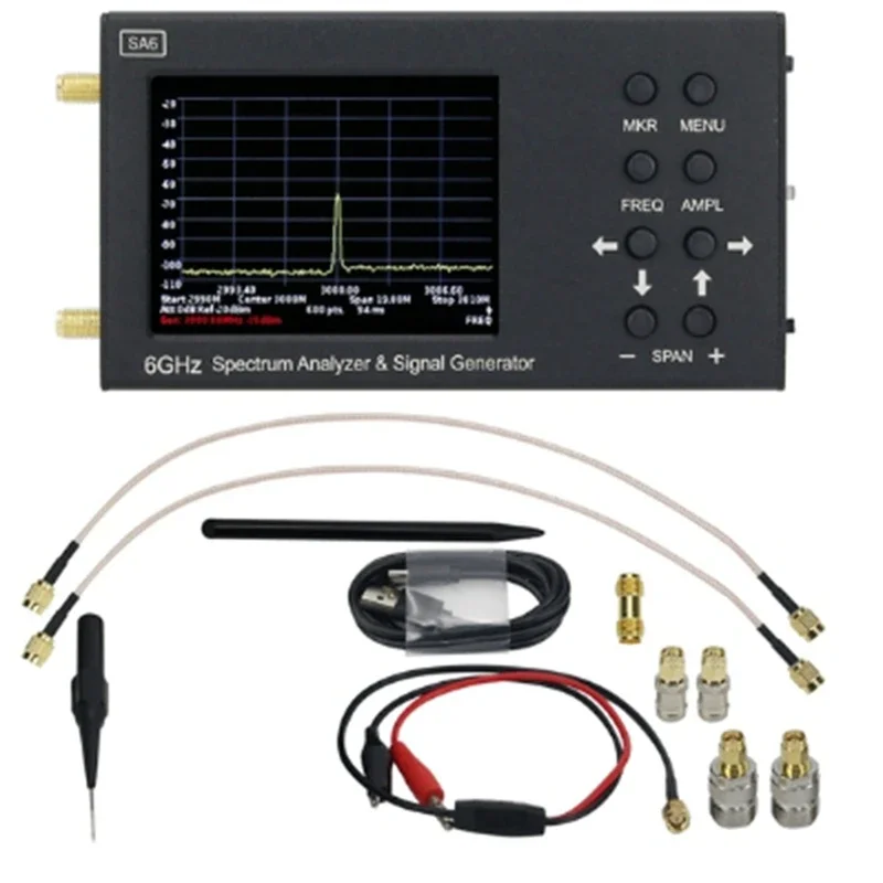 

New Upgraded SA6 6Ghz Handheld Portable Spectrum Analyzer Signal Generator Wifi 2G 4G LTE CDMA GSM GPRS BDS GLONASS