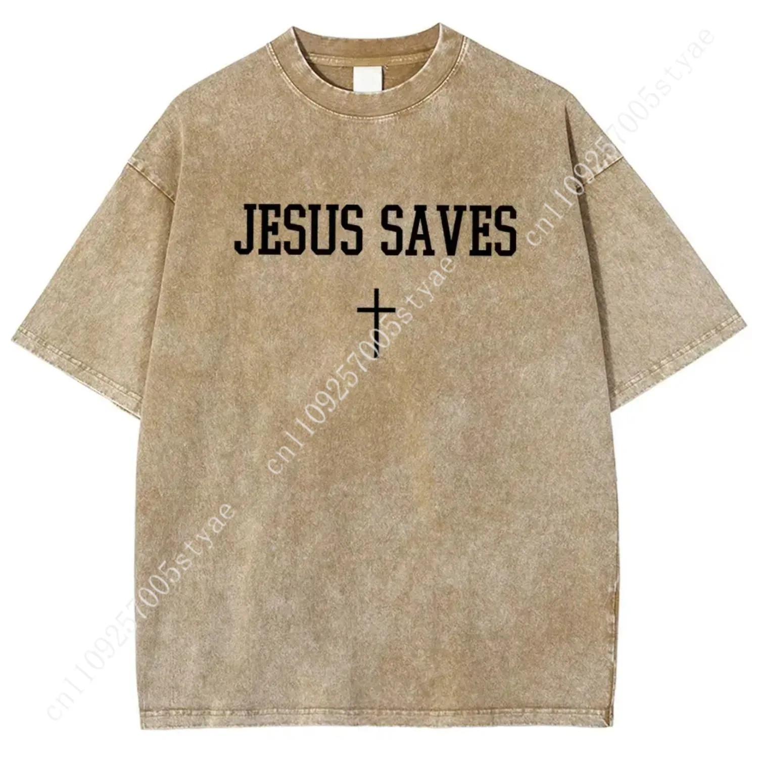 Jesus Saves Unisex Fit Washed T-Shirt, Bible Verse Shirts Women, Soft and Comfortable Fit Tops for Everyday Wear Casual Outfit t