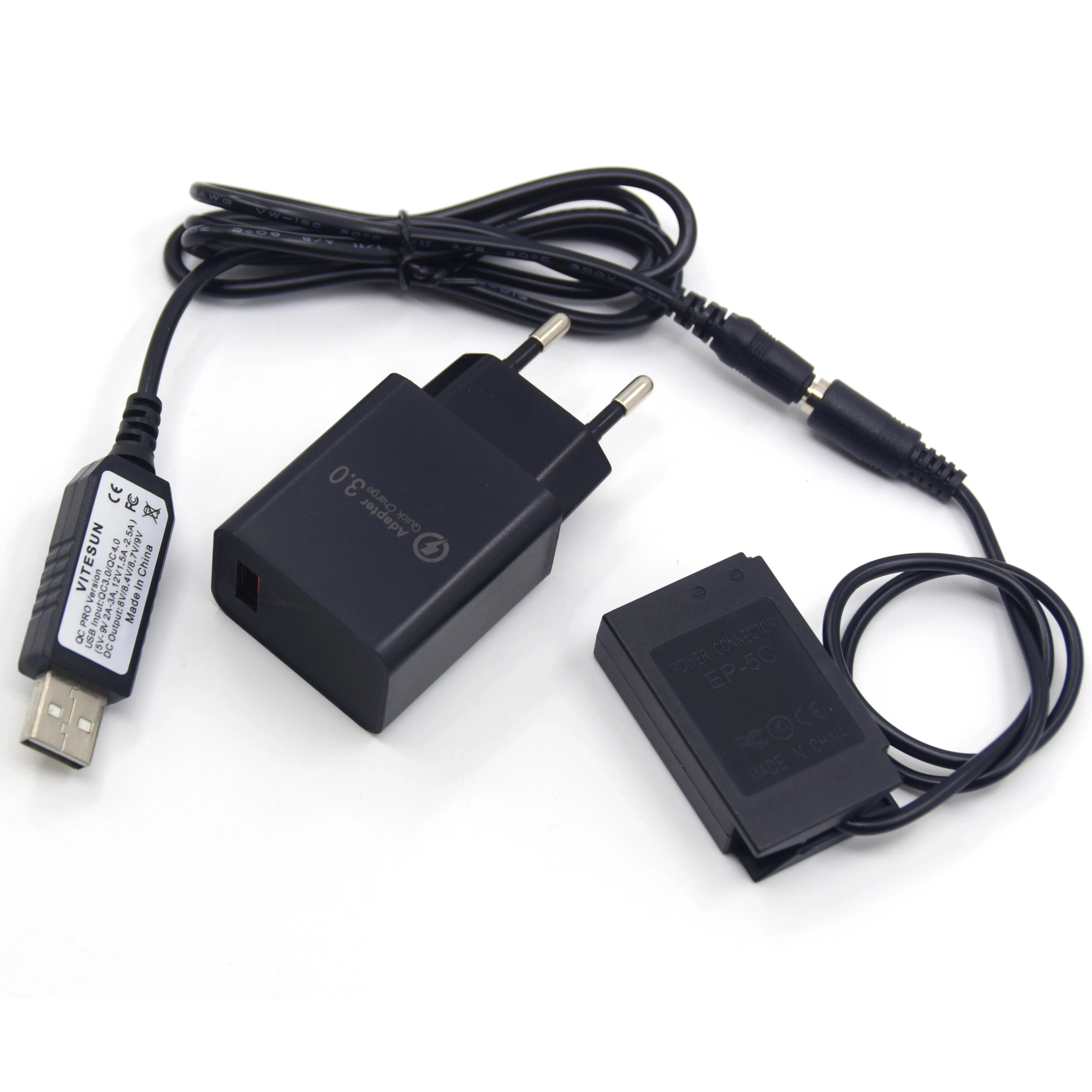 

EP-5C EN-EL20 EN EL20 Dummy Battery 18W Charger EH-5 EH-5A PRO Power Bank USB Cable for Nikon 1J1 1J2 1J3 1S1 1AW1 1V3 P1000