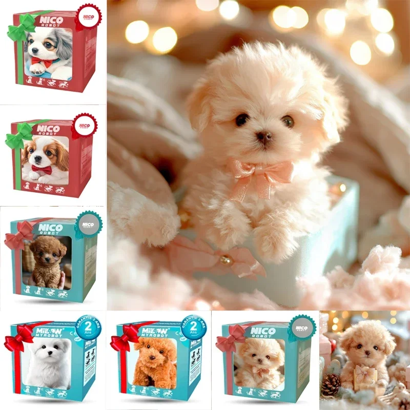 *New Cute Plush Robot Puppy Interactive Walking Simulated Puppy Barking Tail Wagging Puppy Plush Toy Chilren(Without Battery)