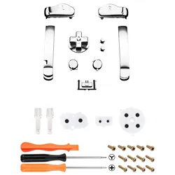 eXtremeRate Replacement Full Set Buttons for Gameboy Advance for GBA - Chrome Silver