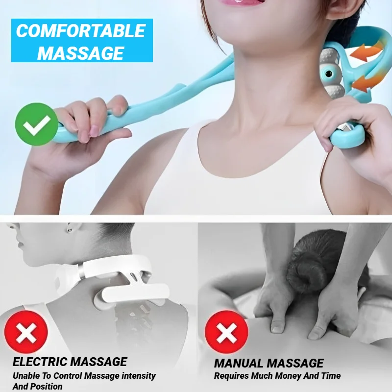 Cervical Vertebra Shoulder And Neck Massage Home Manual Massager Hand-Held Clamping Device Kneading Relaxation Artifact image 4