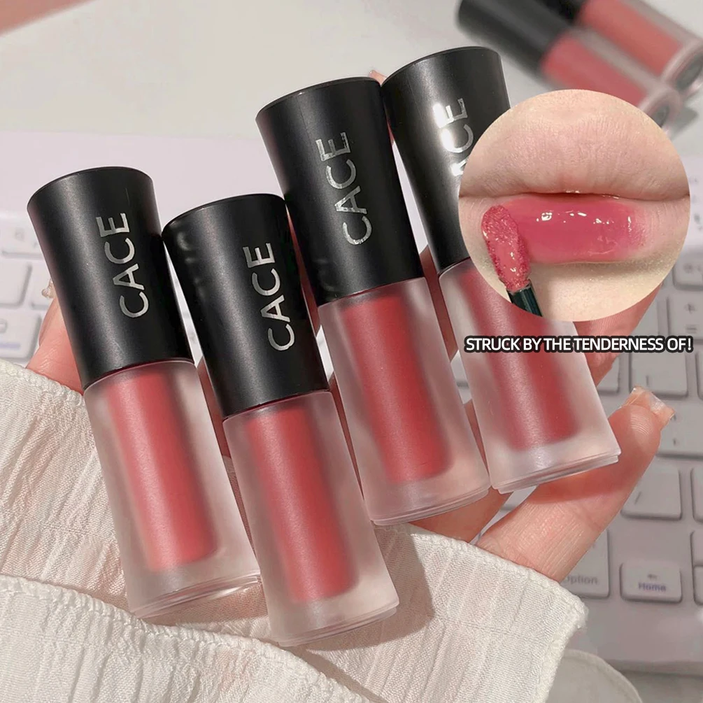 6 Color Tea Red Mirror Dyeing Lip Gloss Moisturizer Liquid Lipstick Waterproof Long Lasting Pink Lip Tint Korean Makeup Cosmetic