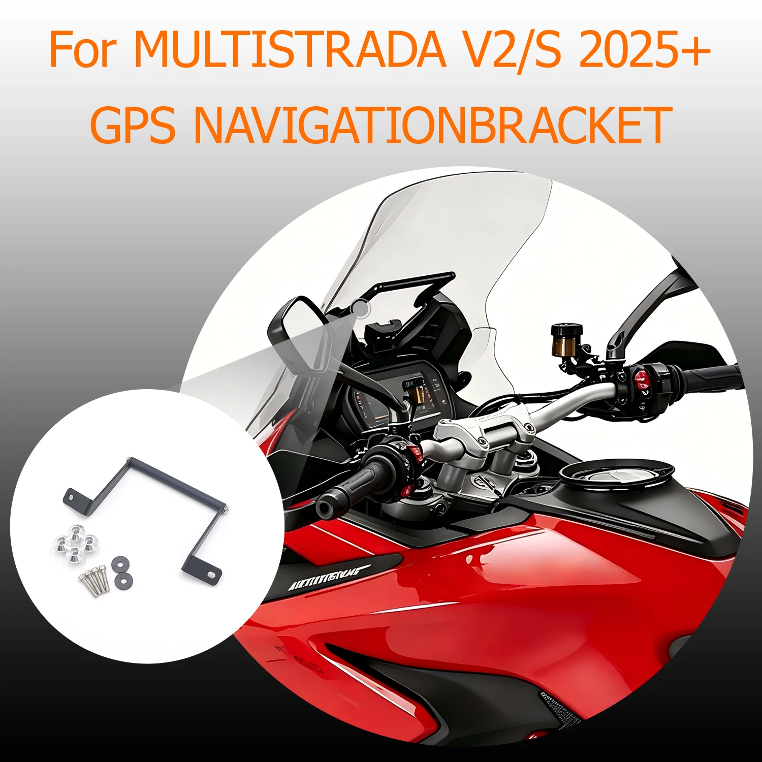Motorcycle GPS Navigation Bracket Phone Holder For DUCATI MULTISTRADA V2/S 2025+ Stable Anti-vibration Easy Install