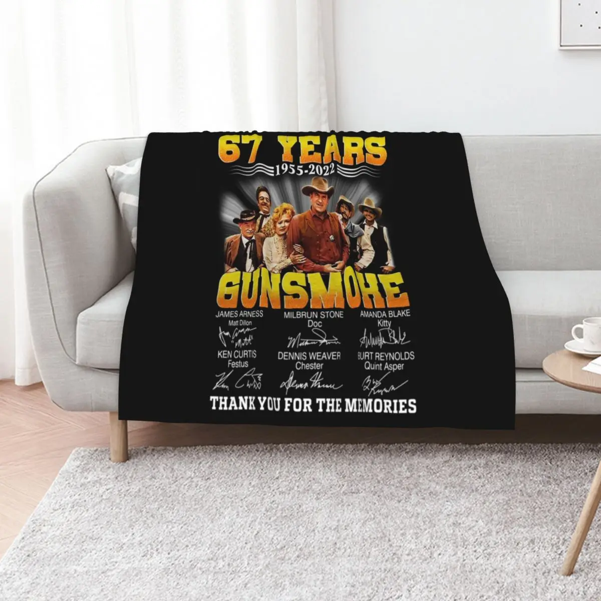 67 years Gunsmoke Throw Blanket Summer Loose Blankets For Sofas Comforter Blankets