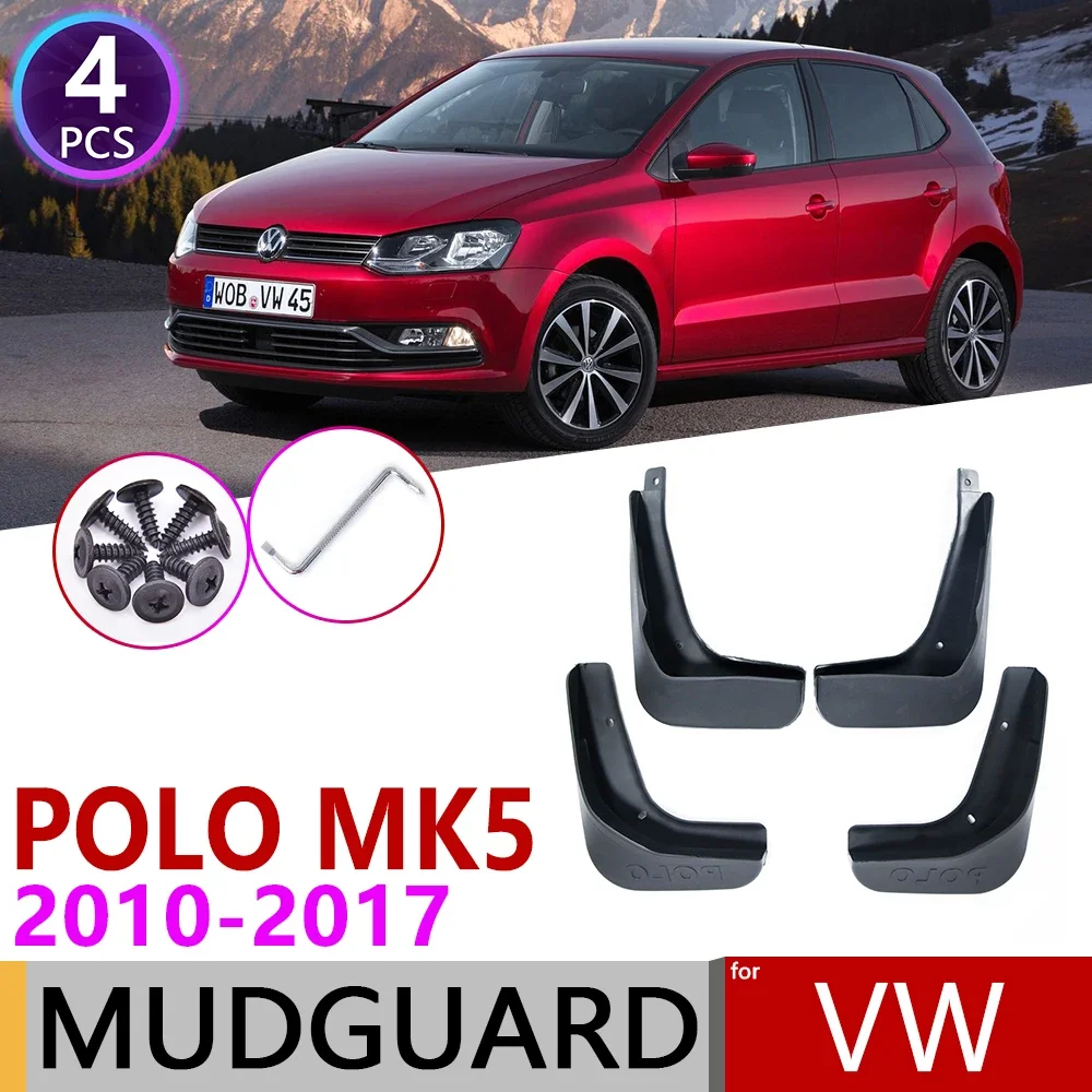 for Volkswagen VW Polo 6R 6C 2010~2017 Fender Mud Flaps Guard Splash Flap Mudguards Accessories 2011 2012 2013 2014 2015 2016