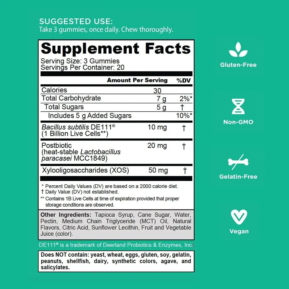 Pre+Post+Probiotics Gummy - Promote Intestinal Digestion, Enhance Immunity, Gluten-free
