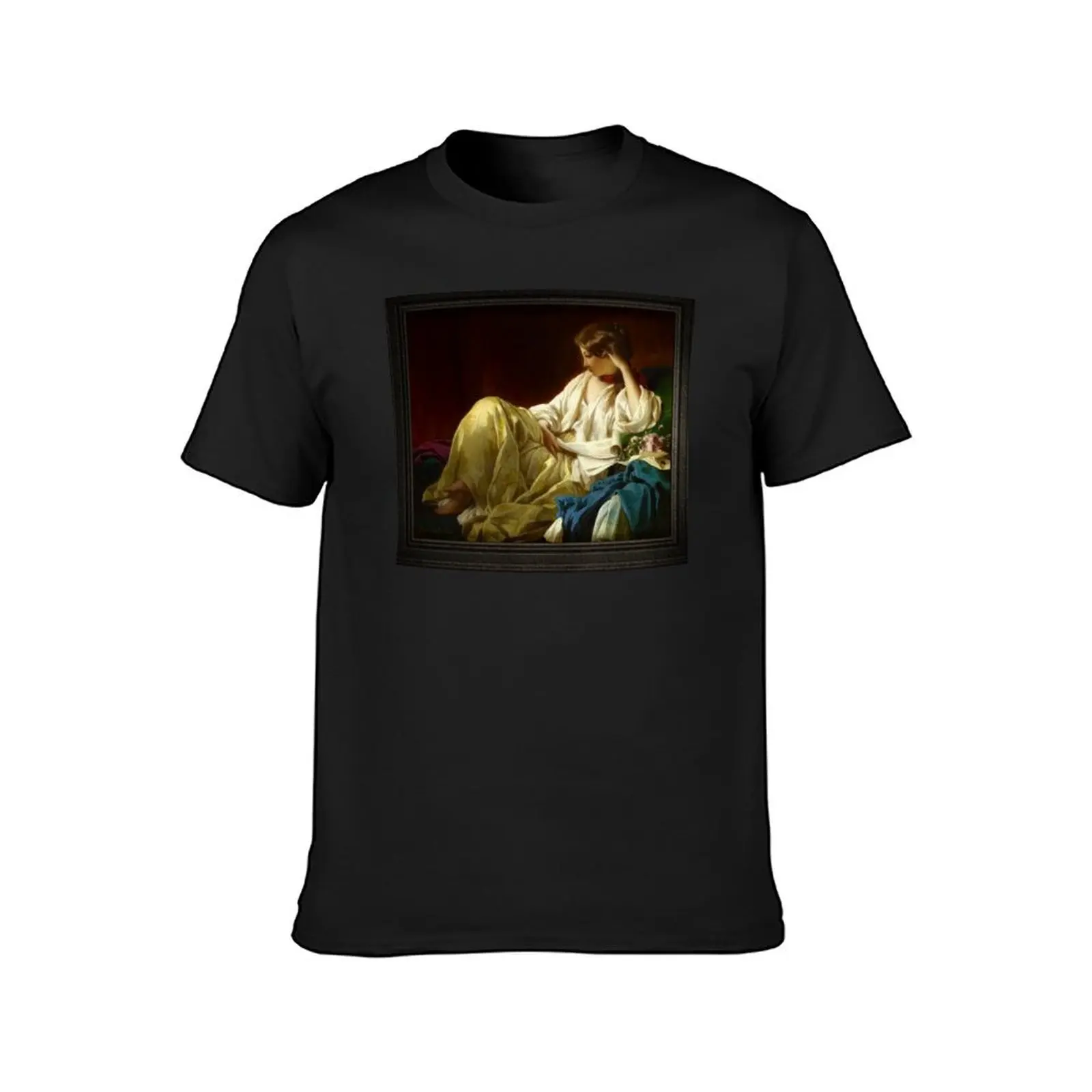 Contemplation by Franz Xaver Winterhalter Fine Art Old Masters Reproduction T-Shirt Short sleeve tee mens t shirt graphic