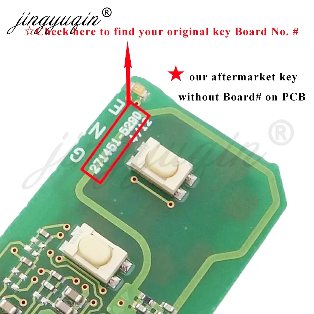 Jingyuqin New HYQ14ACX 5290 312/314/315MHz Remote Key for Toyota LandCruiser Prado 4Runner Prius Venza Subaru ForesterBRZ WRX XV