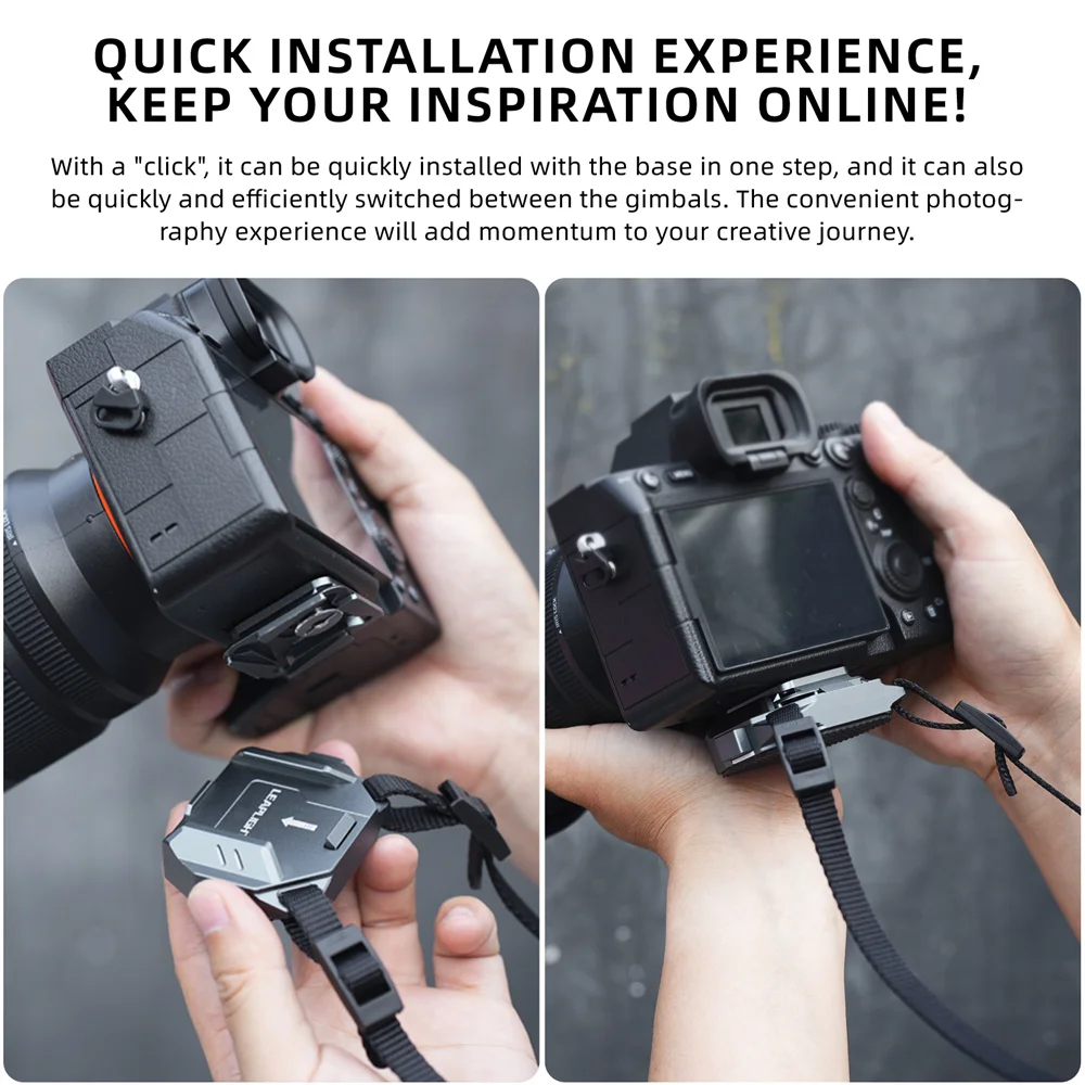 Uniwersalna podstawa paska na ramię LEAPLIGHT z szybkozłączką, adapter do mocowania statywu i slidera do lustrzanek cyfrowych Sony, Canon, Nikon. — zdjęcie produktu 4