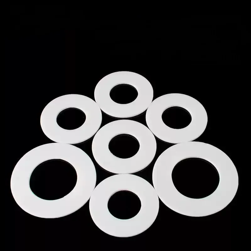 PTFE Gasket Flat Washer Thickness 0.2-1mm ID 2mm~20mm Resistant to High&Low Temperature Anti-aging For Flange
