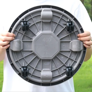 عجلات عجلات العجلات العجلة المحمولة للنباتات البلاستيكية مع بكرات للحديقة للنساء للفتيات صينية وعاء زهور قابلة للإزالة أفضل 6 حامل وعاء لعجلة المبيعات - رقم 5