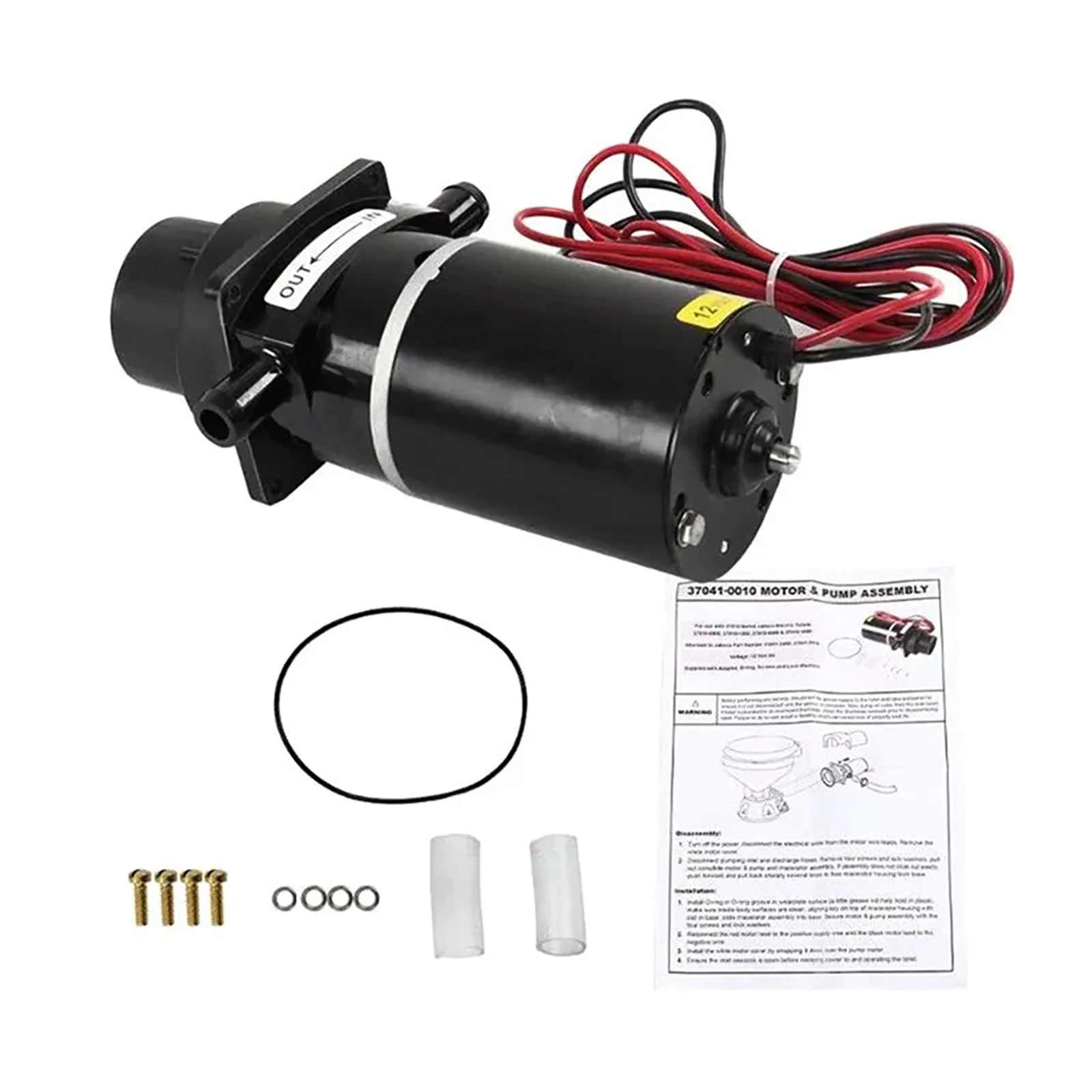 Electric Toilets Motor Pump Assembly Replacement For Jabsco 37010-Series 0090 1000 1090 Toilet Sewer Clean-Out Port Accessories