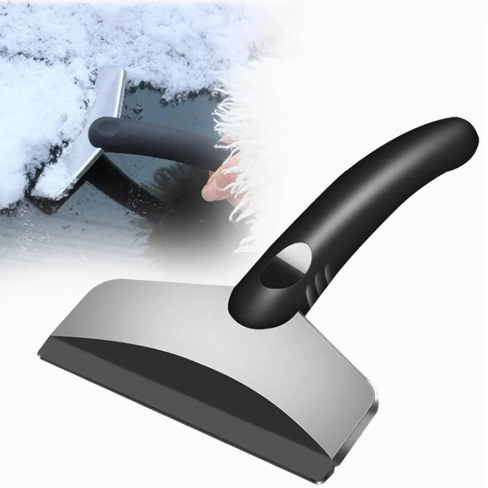 Upgrade Car Snow Ice Scraper,Emergency Stainless Steel Car Windshield Ice Scraper Snow Shovel Car Windshield Snow Shovel