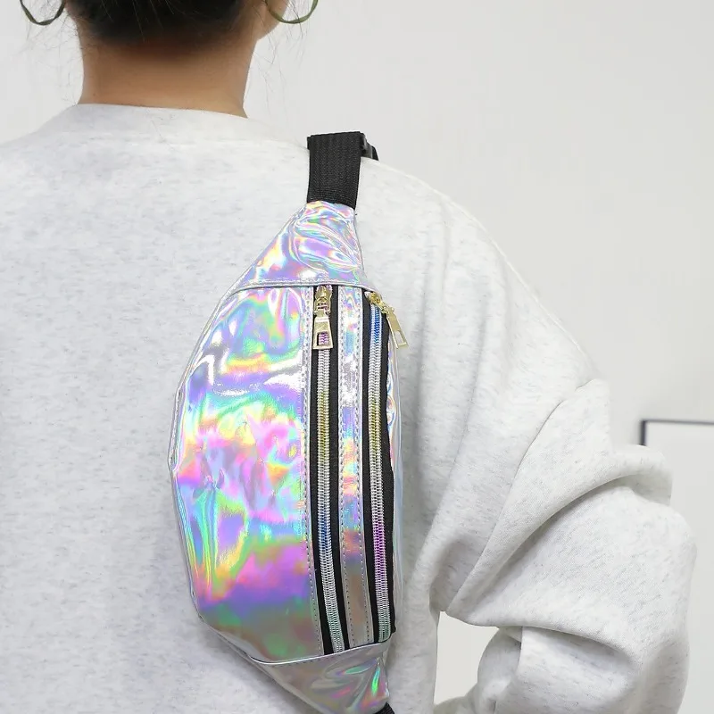 Waist Bag Laser Belt Bag Holographic Fanny Pack Designer Cute Waist Packs Bag Party Travel Fashion Girls Shoulder Glitter JJ3507