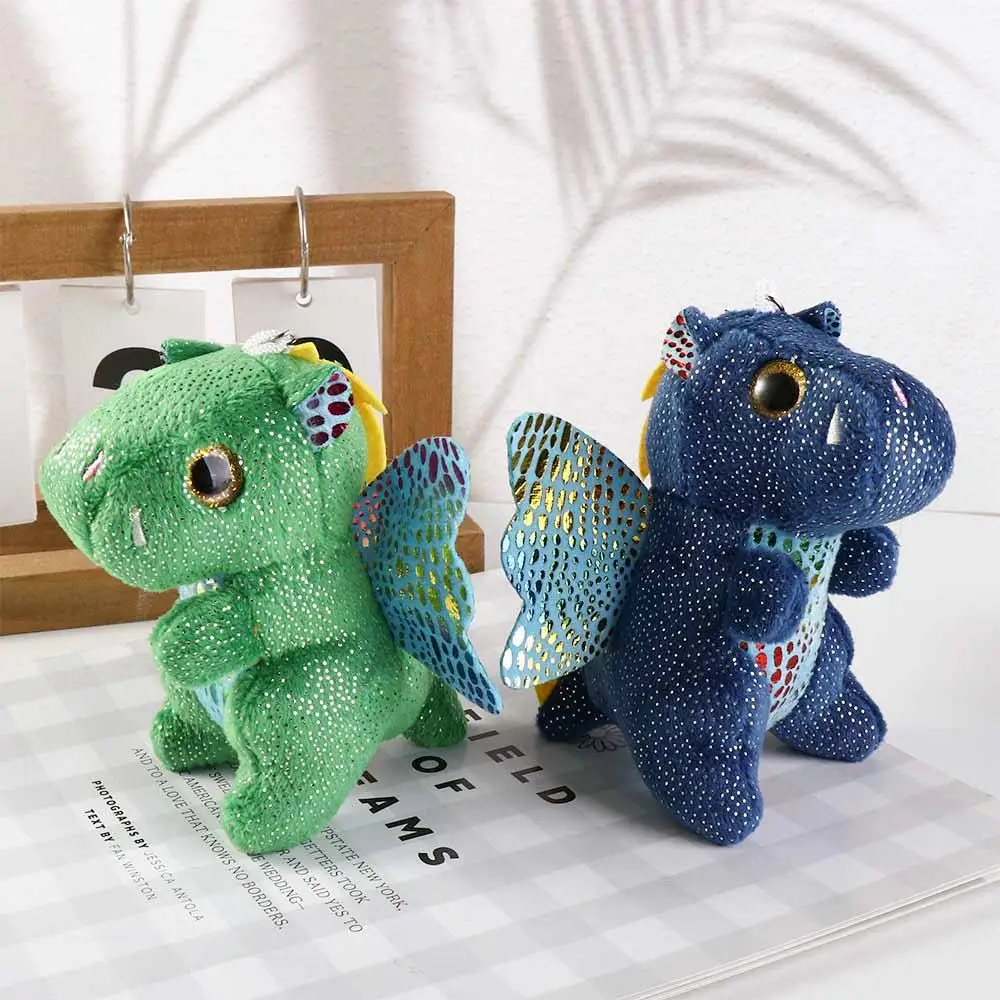 Soft Dragon Plush Keyring Stuffed Doll PP Cotton Flying Dinosaur Plush Pendant Small 12cm Flying Dragon Plush Keychain