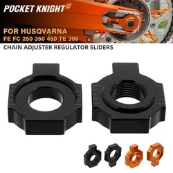 For Husqvarna TE 125 150 250 300 i TC FC FE 250 350 450 501 Husaberg FX450 FE FS 570 Motorcycle Chain Adjuster Regulator Sliders