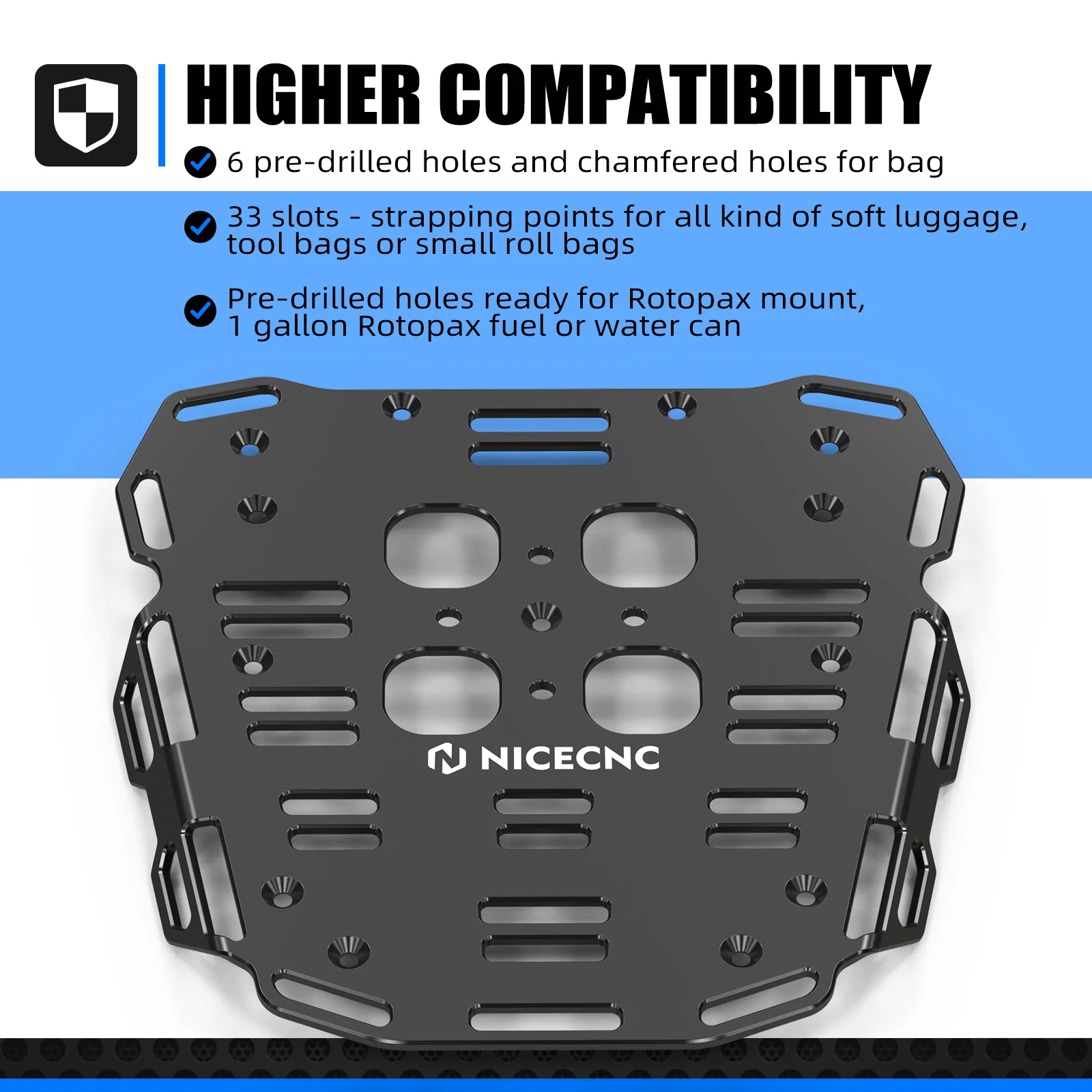 

NICECNC For Honda XR650L 1993-2025 Motorcycle Rear Luggage Rack Cargo Bracket Kit Aluminum XR 650L Accessories 2024 2023 2022