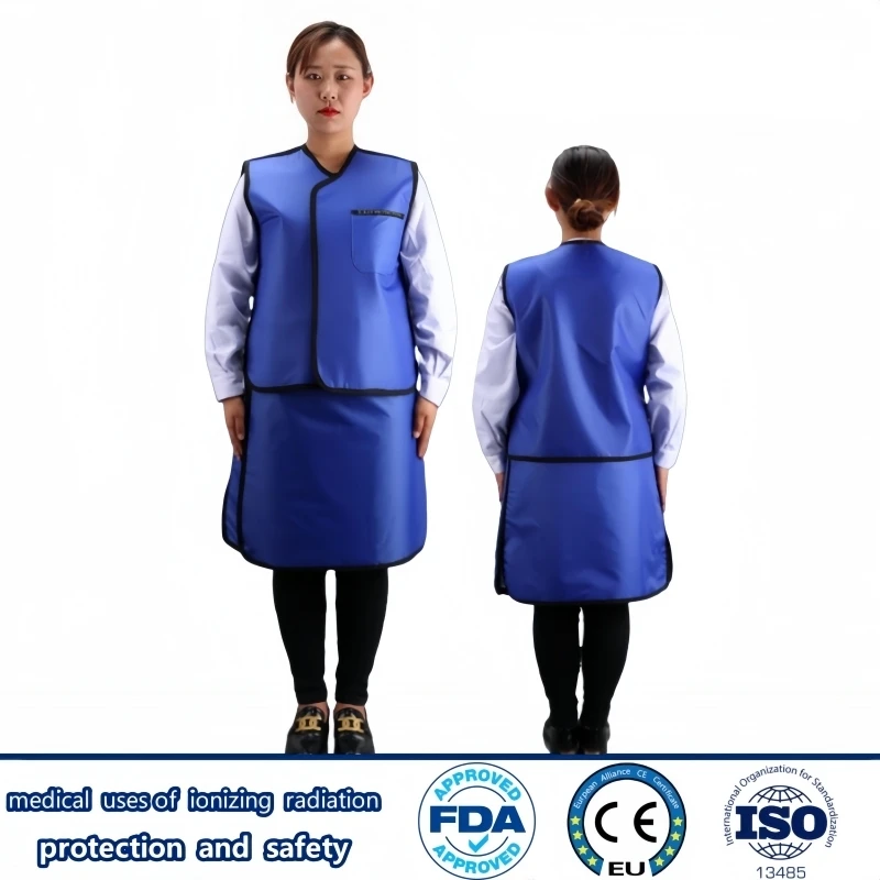 Super Soft Lead Apron Set 0.35/0.5mmpb X-ray Gamma Ray Shielding Overcoat Industrial Radiation Protection Lead Suit