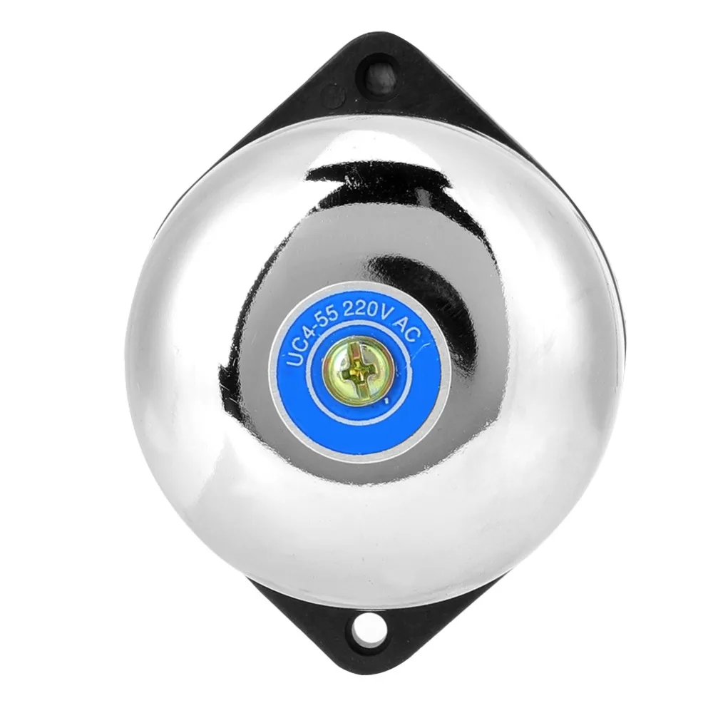 Time Signal 2 Inch Electric Bell Inner Strike Type No Spark Fire Alarm Gong 220V 5W Stainless Steel Electric Ring Home
