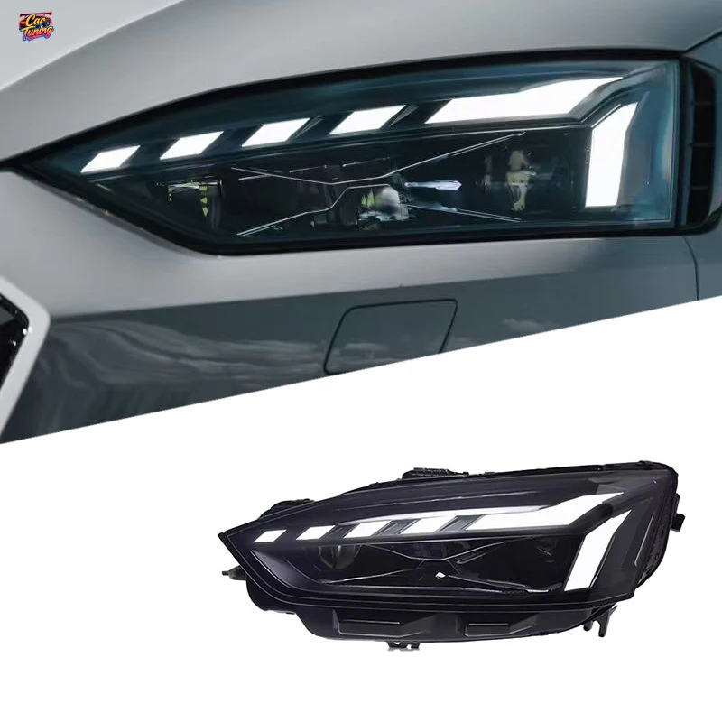 

Подходит для модификации фар Audi A5 17-21 с дневными ходовыми огнями RS5, светодиодными линзами и последовательными указателями поворота.