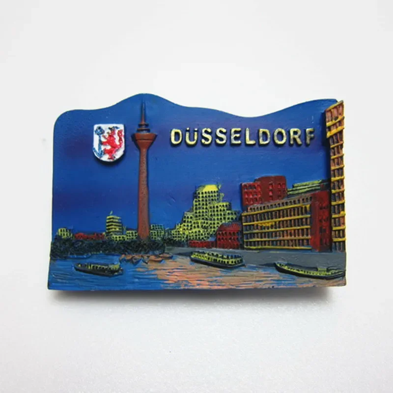 World Travel Souvenir Germany Dusseldorf Berlin Hamburg Rhine Tower Fridge Magnets Home Decor Decoration Maison