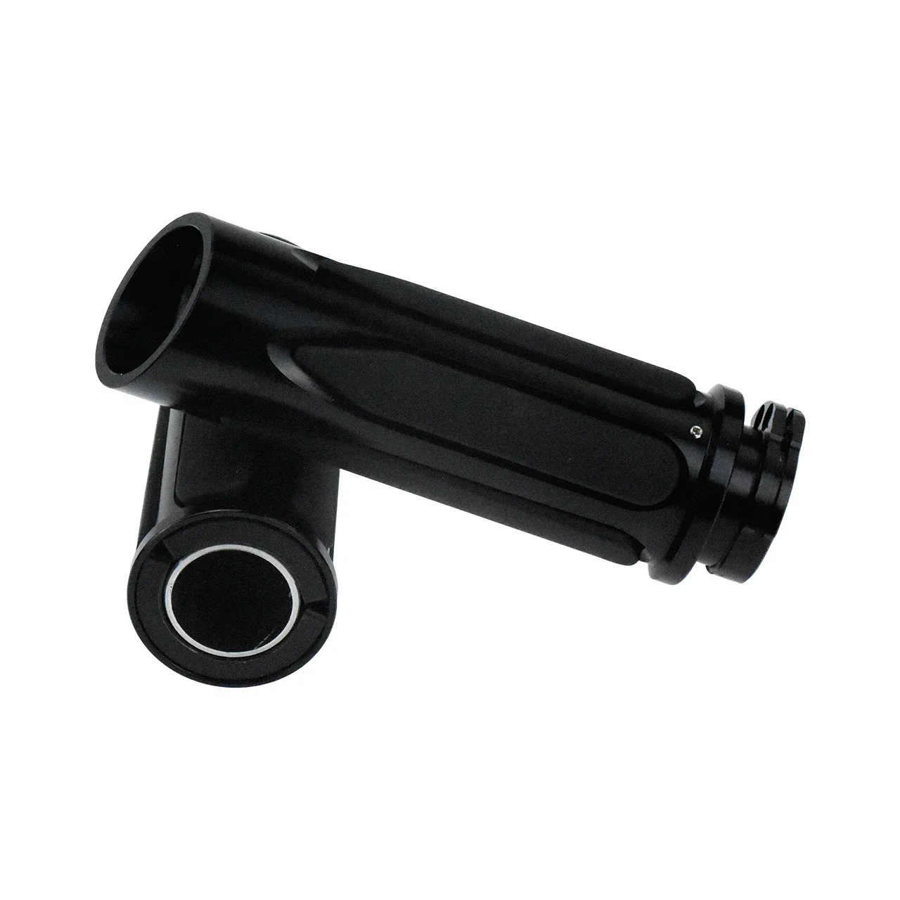 Black/Chrome Handlebar Grip Motorcycle 1\